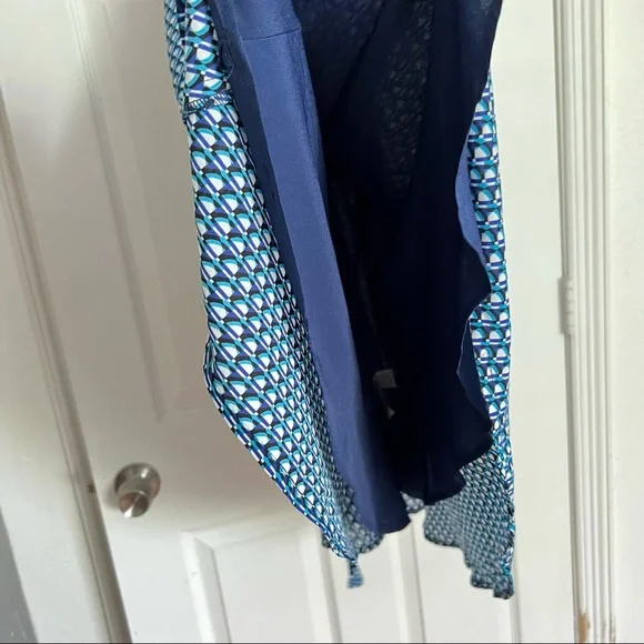 Forever 21 | Blue Fit And Flare Printed Chiffon Dress - Picture 6 of 10